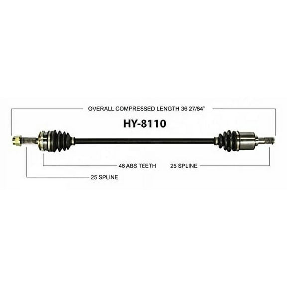 CV Axle Shaft Fits select: 2006-2011 HYUNDAI ACCENT, 2006-2012 KIA RIO