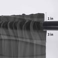 thumbnail image 5 of Black Ombre Stripes Valance Curtains for Kitchen/Living Room/Bathroom/Bedroom Window, Rod Pocket Small Topper Half Short Window Curtains Voile Sheer Scarf, Modern Abstract Sea Waves Spray Art 60"x18", 5 of 8