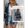 thumbnail image 4 of Xuanfei Women Print Open Front Long Sleeve Ribbed Edge Pocketed Knitted Cardigan, 4 of 4