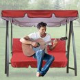 thumbnail image 2 of Garden Swing Canopy Cover Set Seat Swing Replacement Cushions Cover and Seat Cushion Cover, 76.7*49.2*5.9inch, 2 of 8