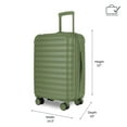 thumbnail image 4 of iFLY Hardside Fibertech 3.0 Matte 2 Piece Set, 20" Carry-on and 28" Checked Luggage, Olive, 4 of 9
