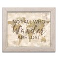 thumbnail image 2 of Gango Home Decor Inspirational "Not All Who Wander Are Lost" Map; One 14x11in Art Print in Distressed White Frame, 2 of 4