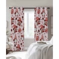 thumbnail image 2 of Pink Valentine's Day Blackout Curtains for Bedroom, Thermal Insulated Window Treatment, Cute Gnomes Red Love Roses Grommet Top Blackout Draperies and Drapes for Basement 27.5"x39" 2 Panels, 2 of 8