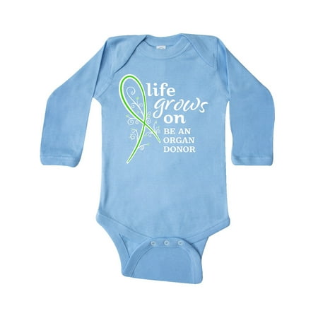 

Inktastic Life Grows On- be an Organ Donor Gift Baby Boy or Baby Girl Long Sleeve Bodysuit
