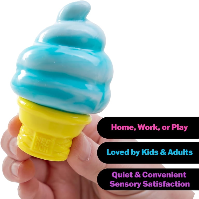 Schylling Needoh Nice Cream Cone - Sensory Squeeze Toy - Colors
