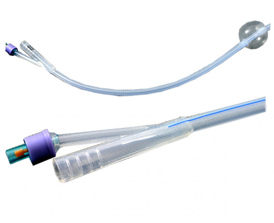 Does Walmart Sell Urinary Catheters AMSure 100% Silicone Foley Catheters, 2-Way - 22FR x 30cc, 10/box