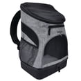 thumbnail image 1 of Mochila transportadora para mascotas Coastal Bergan gris con ventana de malla, 1 of 7