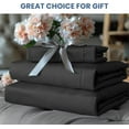 thumbnail image 7 of Simple Deluxe Queen Bed Sheets Set, 4 Piece Microfiber Lightweight Bedding Set, 15" Deep Pocket, Breathable & Cooling Sheets, Fade Resistant & Shrinkage, Hotel Luxury, Black, 7 of 7