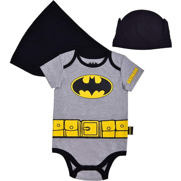 Batman Boys Single Roleplay Onesie with Hat, Newborn 