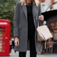 thumbnail image 3 of MSJUHEG Blazer For Women 2023 Womens Sweatshirt Women'S Autumn/Winter Jacket Casual Fashion Long Sleeved Mid Long Coat Single Breasted Suit Jacket Womens Blazer Dark Gray 3Xl, 3 of 5
