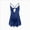 Navy, variant on Women Sexy Side Slits Lace-trimmed Lingerie Dress Chemise Sleepwear Mesh Sheer Nightgown with Thong (Hot Pink,XL)