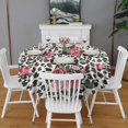 thumbnail image 2 of Pioneer Flower Floral Print Pattern Round Tablecloth 60"x60",Wrinkle Wipeable Table Cloth for Kitchen Dining Room Picnic Patio Party, 2 of 6
