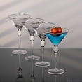 thumbnail image 4 of 4 Piece Premium Clear Stem Crystal Martini Glasses with Gold Rim and Diamond-like Rhinestones, Elegant 10oz Glassware Set for Cosmopolitan, Vodka, Gin and Other Cocktails, Fancy Manhattan Drinkware, 4 of 7