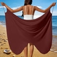 thumbnail image 3 of NSLGXD Bikini Cover Ups for Women Spaghetti Straps Solid Color Beach Dresses Swimwear Plus Size Wine Cover Ups,Size S-5XL, 3 of 10