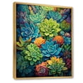 thumbnail image 2 of Designart "Paradise of Succulents Green Blue Bliss I" Floral & Botanical Floater Framed Canvas Art Print, 2 of 7