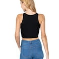 thumbnail image 2 of ShezPretty Women's Basic Sleeveless Halter Neck Tank Crop Top (Medium, Black), 2 of 5