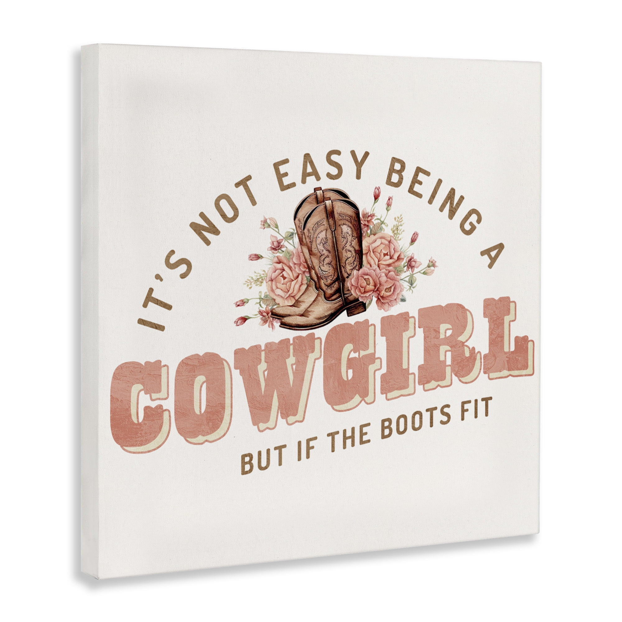 Not Easy Being Cowgirl Canvas Wall Art, design by Kim Allen