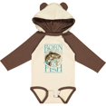 thumbnail image 3 of Inktastic Born to Fish Boys or Girls Long Sleeve Baby Bodysuit, 3 of 5
