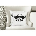 thumbnail image 4 of Ambesonne Animal Throw Pillow Cover 2 Pack, Panda Wants to Hug, 18", Black White, 4 of 6