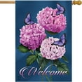 thumbnail image 3 of Butterflies and Hydrangeas Spring House Flag 40" x 28" Briarwood Lane, 3 of 5