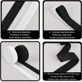 thumbnail image 6 of 10 Yards 2 Colors Non Slip Elastic Band 20mm Wide Double Wave Silicone Elastic Gripper Ribbon White Black Rubbers Gripper Tape Strap Stretch Belt for DIY Crafts Garment Sewing Accessories, 6 of 9