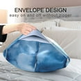 thumbnail image 4 of Yayeee Pillowcase Standard Size Set of 2 Satin Wrinkle Resistant Pillow Case, Blue Pattern, 4 of 7