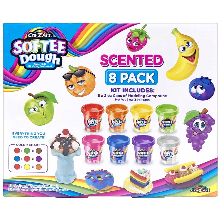 Cra-Z-Art Softee Dough Scentz, 2oz Scented Multicolor 8 Pack