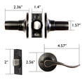thumbnail image 3 of Oil Rubbed Bronze Passage Hall and Closet Door Lever, 2-Pack, 3 of 14