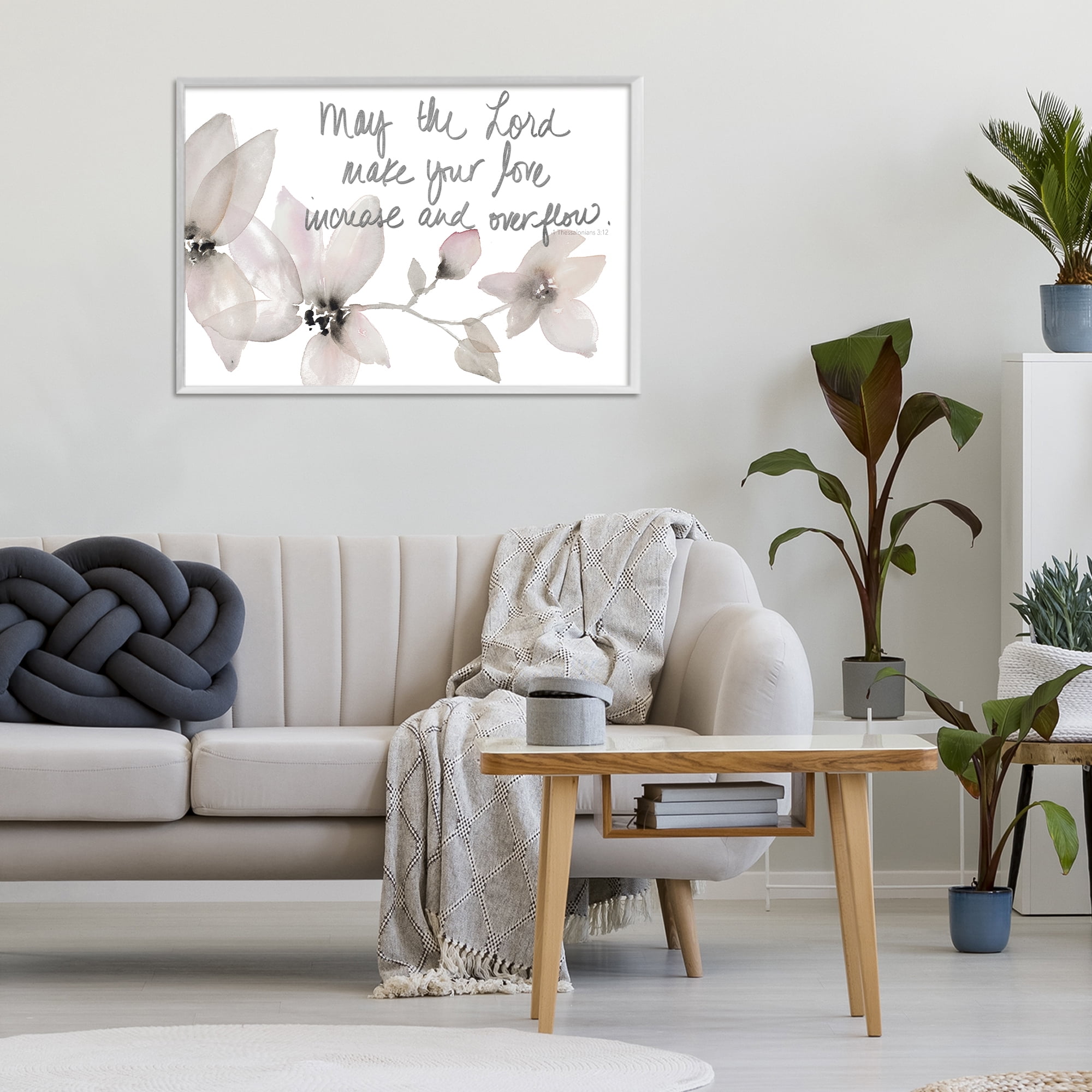 Stupell Industries Love Increase & Overflow White Framed Giclee Art, design by Lanie Loreth