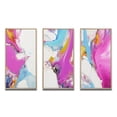 thumbnail image 2 of Designart "Fuchsia & Sky Fluid Dream III" Abstract Framed Wall Art Set Of 3 - Purple Abstract Frame Gallery Wall Set For Home Decor, 2 of 7
