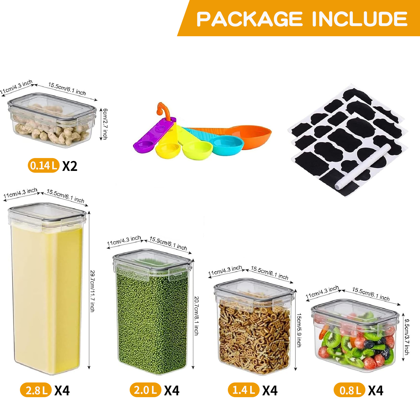 stusgo 18-Piece Airtight Food Storage Container Set with Lids photo 5