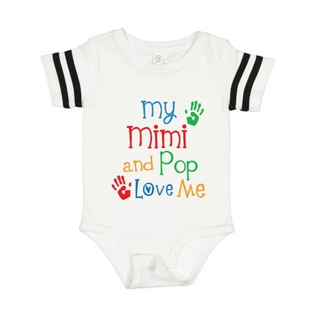 

Inktastic Mimi and Pop Love Me Grandchild Gift Baby Boy or Baby Girl Bodysuit