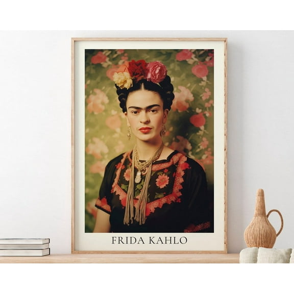 Kna Prints - Frida Kahlo Polaroid Photo Portrait, , Frida Khalo Wall Art Decor For Home Office For Home Decor, Living Room, Bedroom, Office, UNFRAMED-8x12