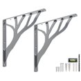 thumbnail image 1 of Juego de 2 soportes de estantería Balin Designs, diseño rústico, árbol cromado, 30 cm, 1 of 7