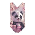 thumbnail image 4 of Kids Swimsuits Classic Floral Stretchable Fabric Upf 50+ Uv Sun Protection Girls Cutout One-Piece Bathing Suit for Cute Swimwear 9-18y, 4 of 4