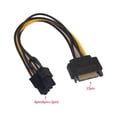 thumbnail image 2 of NARABB 15Pin Male To 8pin(6+2)-E Male Video Card Power Supply Adapter Cable, 2 of 7