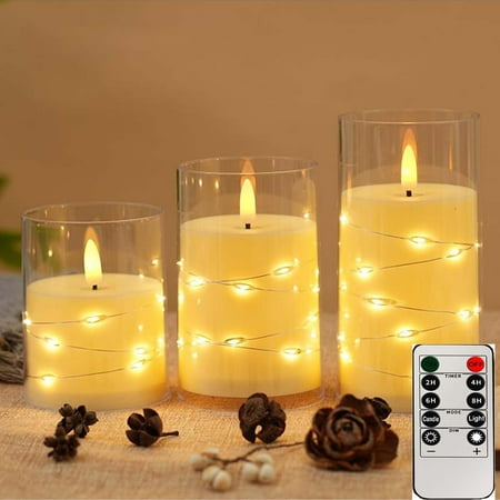 

Rebajas Cadena de luz de alambre de cobre LED vela electrónica adornos de boda para vacaciones Akmoler
