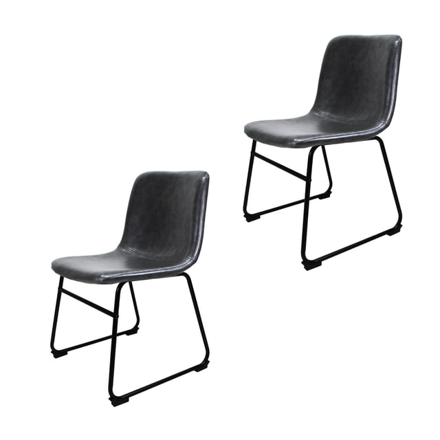 Set de 2 Sillas Minimalistas Mundo In Phoenix Gris Base metalica