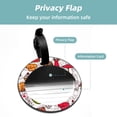 thumbnail image 3 of 2Pcs Leather Round Food Pattern Cruise Luggage Tag with Privacy Cover and Name ID Tag - Suitable for Travel Handbags Backpacks School Bags Luggage Tags, 3 of 7