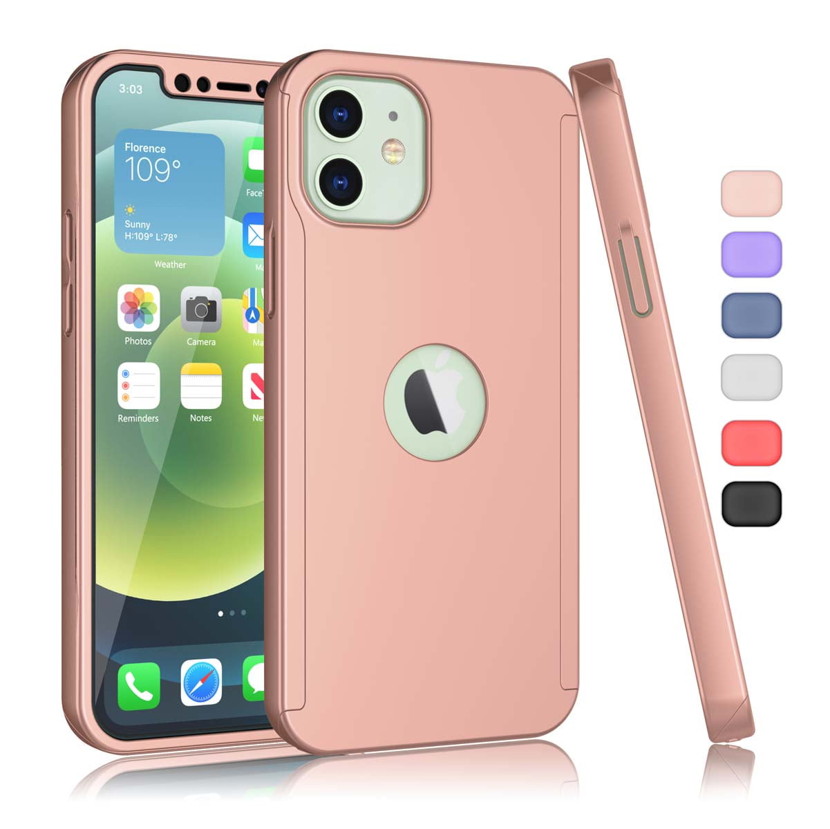 Hot For iphone 12 Pro Max case,ClearHard PC+Soft Silicone 3Layers Hybrid 360 Degree Full Body Protect Popular for iphone 12 mini
