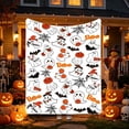 thumbnail image 4 of Homellea Halloween Throw Blanket, 40 x 60 Inch Ghost Pumpkin Bat Boo Print Flannel Fleece Blanket, Soft Lightweight Decorative Blanket for Sofa, Couch, Bed, Office and Fall Decor, 4 of 5