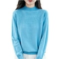 thumbnail image 2 of Wlynlyn Chandails à Manches Longues pour Femmes à Col Roulé Automne Hiver Chauds Couleur Unie Tricotés Amples Chandails, 2 of 7