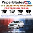 thumbnail image 2 of 2017 Honda Odyssey Beam Wiper Blades Wipers w/1yr Warranty (Set of 3) w/Rear Wiper (WiperBladesUSA), 2 of 5