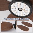thumbnail image 6 of Phorus 42 in Ceiling Fan with Light and Remote, Low Profile 5 Palm Leaf Blades Fan for Bedroom and Living Room, Brown, 6 of 7
