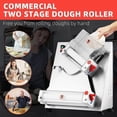 thumbnail image 2 of Commercial Pizza Dough Roller Sheeter, Max 12", Automatic 370W Electric Pizza Dough Roller, Stainless Steel, Suitable for Noodle, Pizza Bread and Pasta Maker Equipment, 2 of 7