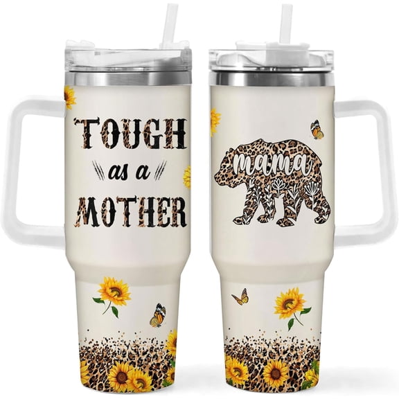 40 oz Mama Bear Tumbler - Family Gifts for Mother''s Day and Birthdays