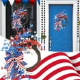 thumbnail image 7 of Boovnll 16" Patriotic Wreath, Handcrafted Red White Blue Twig Memorial Day Wreath, 4th of July Wreath for Indoor, Outdoor, Front Door, Fireplace, Wall Decor, 4th of July Decorations, 7 of 7