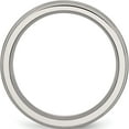 thumbnail image 2 of Titanium Brushed And Polished 6mm Grooved Edge Band (Size 7.5) Made In China tb27-7.5, 2 of 5