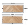 thumbnail image 4 of DecMode Iron Farmhouse Chevron Patterned Wall Décor Set of 2 32"W x 12"H, with Golden Brown Finish Surrounded by Metal Black Border, 4 of 13