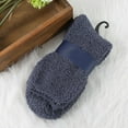 thumbnail image 4 of Weikingp Compression Socks for Women Autumn Winter Solid Plush Warm Coral Plush Home Socks Carpet Socks Sleep Socks Feetures Socks for Women Womens Socks Socks for Women (Clearance) Dark Gray, 4 of 4